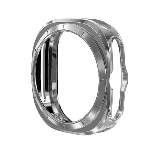 WONJOY Schutzhülle kompatibel mit Samsung Galaxy Watch 7 Ultra 2024, 47 mm, weiches TPU, transparent, Schutzhülle für Herren und Damen, Zubehör (Silber) (Silber) von WONJOY
