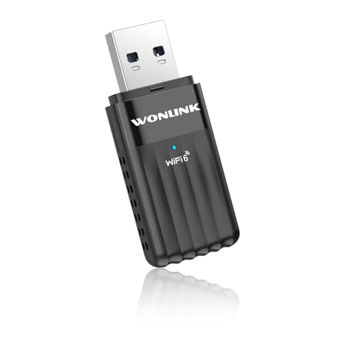 WONLINK WLAN Stick für PC, AX900 Bluetooth5.3 WiFi6 USB Adapter Dongle Dual Band Internet WiFi Stick für PC/Desktop/Laptop, USB WLAN Adapter mit Eingebauter Treiber Kompatibel mit Windows 11/10, WPA3 von WONLINK