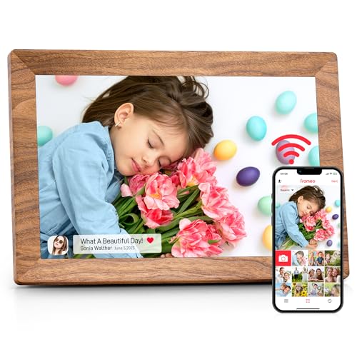 Frameo WLAN Digitaler Bilderrahmen 10,1 Zoll, HD 1280 * 800 IPS Touchscreen Elektronischer FotoRahmen mit 32GB Speicher, Auto Drehung, Einfache Weitergabe von Fotos Videos über Frameo App Frameo WLAN Digitaler Bilderrahmen 10,1 Zoll, HD 1280 * 800 IPS Touchscreen Elektronischer FotoRahmen mit 32GB Speicher, Auto Drehung, Einfache Weitergabe von Fotos Videos über Frameo App von WONNIE