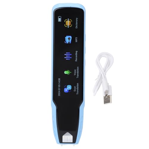 WONZHEC Sprachübersetzer Pen Offline Scaning 112 Sprachen wiederaufladbare Scan -Leser -Stift für Legasthenie Reisegeschäft (Blue) von WONZHEC