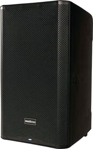 WOODBRASS DXPRO 15 Aktiv-Lautsprecher, verstärkt, leistungsstark, Bluetooth, 38,1 cm (15 Zoll) – Klasse D 125 dB – robust, tragbar, 3 Eingänge, kabellos, DSP – DJ, Konferenz, Konzert von WOODBRASS