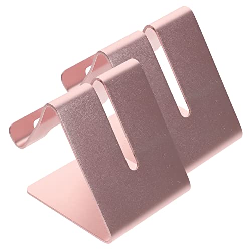 WOONEKY 2 Stück Handyhalter, Tragbarer Telefonhalter, Handyhalter, Mobiler Metallständer, Handy Desktop Ständer, Tragbarer Telefonständer, Telefonständerhalter, Schreibtisch Telefonhalter von WOONEKY