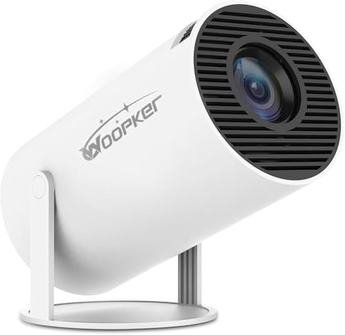 WOOPKER 300Pro 4K Beamer Kurzdistanz | 200ANSI 8000Lumens Heimkino Mini Projektor mit Android 11 BT5.0 Dual WiFi - Ideal für Gartenabende & Familienkino (EU) von WOOPKER