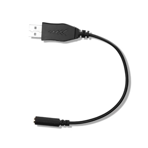 WOOXGEHM USB auf 3,5 mm Klinke Audio Headset Adapterkabel, Professionelles digitales Sound Kopfhörer Adapterkabel für PC für PS4 für PS5 Laptop Desktop Computer von WOOXGEHM