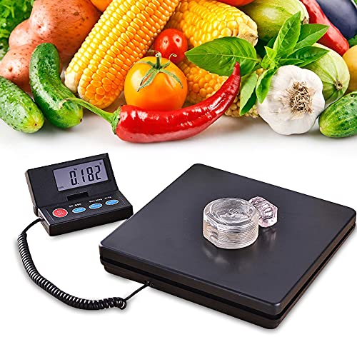 Paketwaage 50kg/1g,Robuste Plattformwaage/Briefwaage/feinwaage mit klappbarem externes LCD Wand Display, inkl Netzkabel oder Batterien Paketwaage 50kg/1g,Robuste Plattformwaage/Briefwaage/feinwaage mit klappbarem externes LCD Wand Display, inkl Netzkabel oder Batterien von WOQLIBE