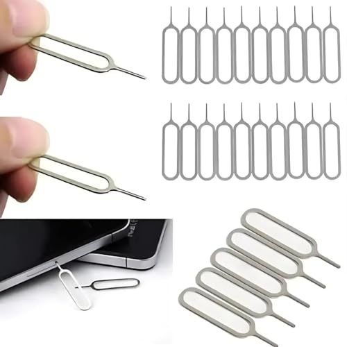 WORKIRAN SIM Karte Nadel, 20 Stück, SIM Kartenträger Auswerfer, Removal Tool, SIM Handy Nadel Kompatibel mit Allen iPhone, Android, HTC, Samsung Galaxy Smartphone WORKIRAN SIM Karte Nadel, 20 Stück, SIM Kartenträger Auswerfer, Removal Tool, SIM Handy Nadel Kompatibel mit Allen iPhone, Android, HTC, Samsung Galaxy Smartphone von WORKIRAN