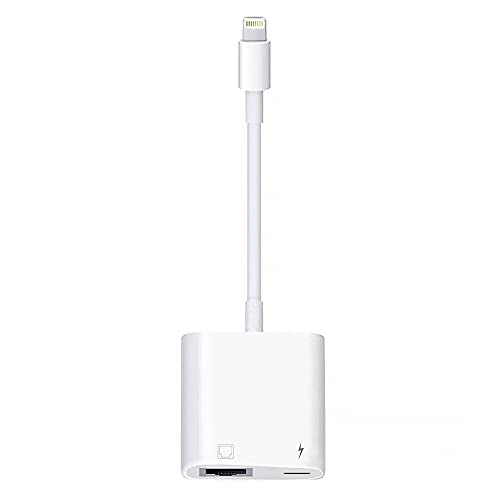 Lightning auf RJ45 Ethernet-LAN-Netzwerkadapter mit Ladeanschluss für ausgewählte iPhones, iPad-Modelle, 100 Mbit/s, Plug-and-Play von WORLDBOYU