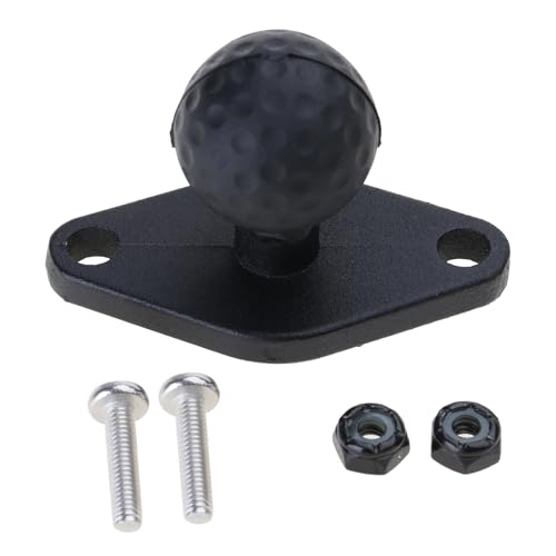 WOURRD Aluminiumlegierung Motorradmotorrad Fixierungsständer Klammerplatte Gummiball Für Kopfadapter Für Mobiltelefone Navigationsgerät von WOURRD