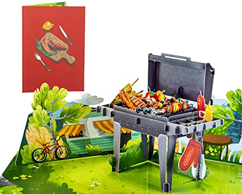 BBQ Party Grill Up Some Fun – 3D-Pop-Up-Grußkarte für alle Anlässe – Liebe, Geburtstag, Congrats – abnehmbare personalisierte Nachricht – dicker Umschlag, flach zusammenklappbar – 12.7x17.8 cm BBQ Party Grill Up Some Fun – 3D-Pop-Up-Grußkarte für alle Anlässe – Liebe, Geburtstag, Congrats – abnehmbare personalisierte Nachricht – dicker Umschlag, flach zusammenklappbar – 12.7x17.8 cm von WOWPAPERART