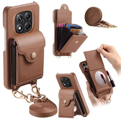 WOWODI für Kompatibel mit Samsung Galaxy A35 Hülle,stoßfest,ultradünn,Make-up-Spiegel mit Reißverschluss Kabel und Ring Handykette Case - Braun WOWODI für Kompatibel mit Samsung Galaxy A35 Hülle,stoßfest,ultradünn,Make-up-Spiegel mit Reißverschluss Kabel und Ring Handykette Case - Braun von WOWUDI