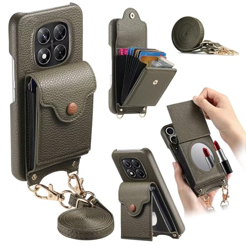 WOWODI für Kompatibel mit iPhone 11 Hülle,stoßfest,ultradünn,Make-up-Spiegel mit Reißverschluss Kabel und Ring Handykette Case - Mitternachtsgrün WOWODI für Kompatibel mit iPhone 11 Hülle,stoßfest,ultradünn,Make-up-Spiegel mit Reißverschluss Kabel und Ring Handykette Case - Mitternachtsgrün von WOWUDI
