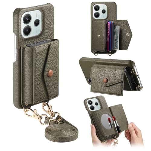 WOWODI für Kompatibel mit iPhone 12 Pro Max Hülle,stoßfest,ultradünn,Make-up-Spiegel mit Reißverschluss Kabel und Ring Handykette Case - Mitternachtsgrün WOWODI für Kompatibel mit iPhone 12 Pro Max Hülle,stoßfest,ultradünn,Make-up-Spiegel mit Reißverschluss Kabel und Ring Handykette Case - Mitternachtsgrün von WOWUDI