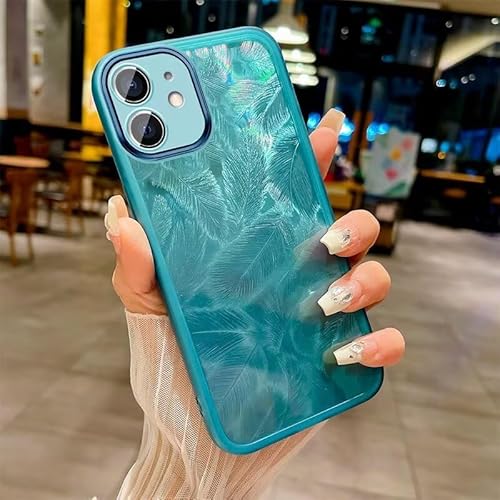 WOWUDI Hülle für iPhone XR,Glitzer Feder Bling Hülle mit Kamera Schutzfolie,Weich Flexibel Anti-Kratzer Schutzhülle für Mädchen Frauen-Blau WOWUDI Hülle für iPhone XR,Glitzer Feder Bling Hülle mit Kamera Schutzfolie,Weich Flexibel Anti-Kratzer Schutzhülle für Mädchen Frauen-Blau von WOWUDI
