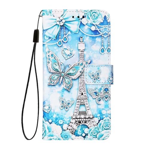 WOWUDI für Handyhülle Motorola Moto G 5G 2023,Leather Flip Wallet Phone Case Cover [3 Kartenfächer] [Magnet Verschluss] Schöne Graffiti-Schutzhülle aus Leder Hülle -TTHD von WOWUDI