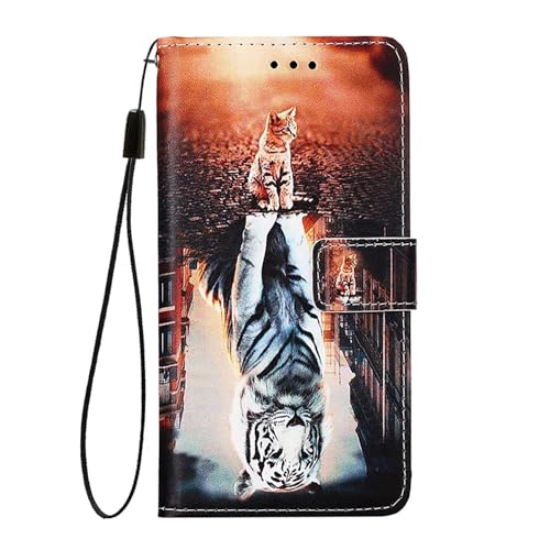 WOWUDI für Handyhülle Xiaomi Redmi 10 4G 2021,Leather Flip Wallet Phone Case Cover [3 Kartenfächer] [Magnet Verschluss] Schöne Graffiti-Schutzhülle aus Leder Hülle - MYLH von WOWUDI