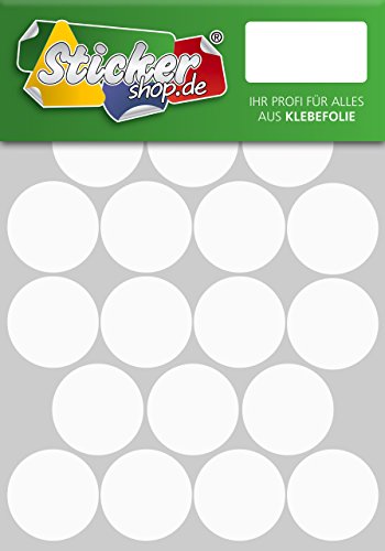 Klebepunkte aus PVC Folie, wetterfest, Markierungspunkte Kreise Punkte Aufkleber (50 mm, weiß) von WP Klebepunkte