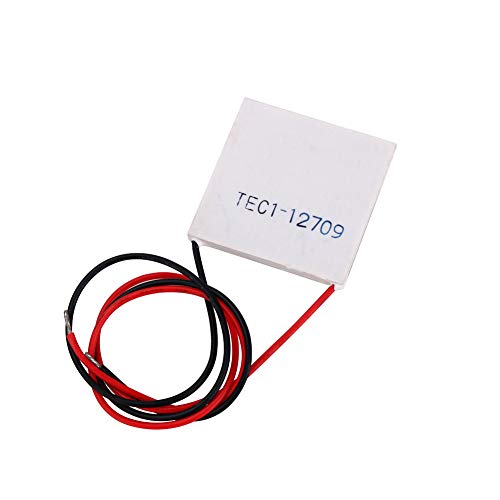 Kühlkörper Thermoelektrischer Kühler Kühlung Peltier Platte Modul, 12V TEC1-12709 100W Kühler Peltier Platte Halbleiter Kühlung Tabletten, 40mm x 40mm von WPKD BLUEIY