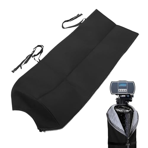 Wasserenthärter-Abdeckung, Allwetterschutz, Wasserabweisend, Outdoor-Enthärter-Filtertank-Abdeckung mit Reißverschluss (schwarz) (9 * 48 Zoll) von WPKD BLUEIY