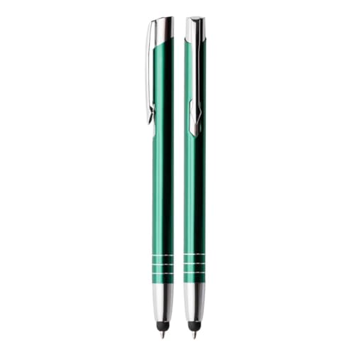 WPRO Toccara | 2-er Set | Kugelschreiber & Eingabe-Stift 2in1 | Smartphone & Tablet | dünne 3D Touch-Screen Stylus-Pen Spitze | Touchpen | grün von WPRO