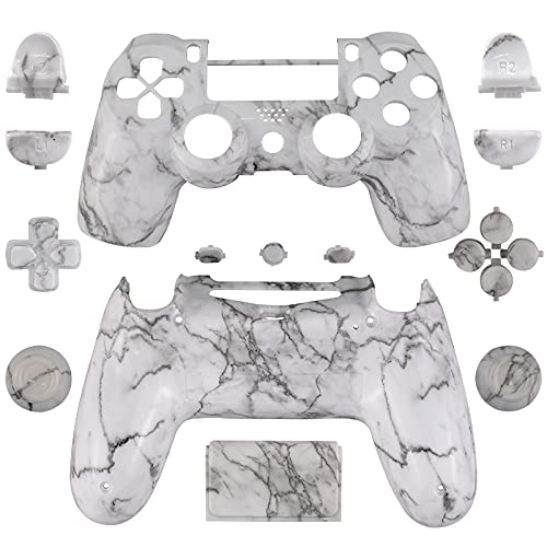 WPS Hydro Dipped Controller Case Collection Full Housing Shell + Full Buttons for PS4 Playstation Slim Pro (JDM-040) Controller (Camouflage Marmor) von WPS
