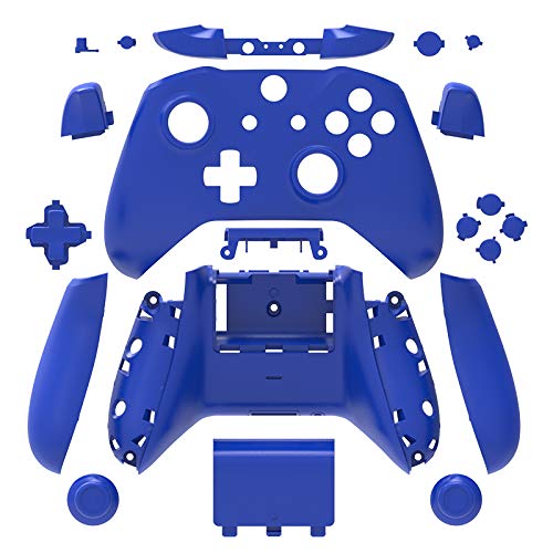 WPS Matte Gehäuse Full Shell Set Frontplatten + ABXY Tasten + RB LB Stoßstangen + Rechts / Links Schienen für Xbox One S Slim (3,5mm Kopfhörerbuchse) Controller (blau) für 1807 Version von WPS