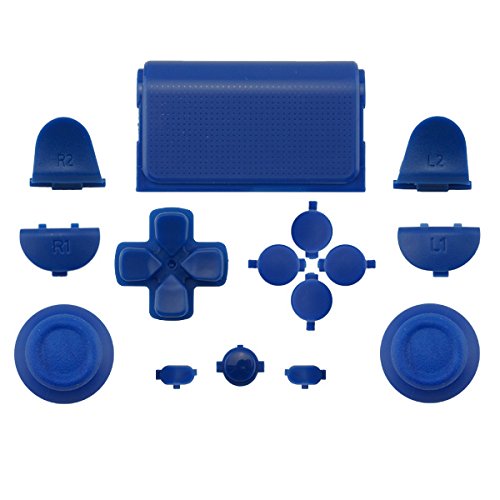 WPS Touch Pad Thumbsticks Richtungstasten Home Full-Ersatzteile-Set für PS4 Playstation 4 Dualshock 4 Controller Shell (für Gen 1 Controller) Blau Marineblau von WPS