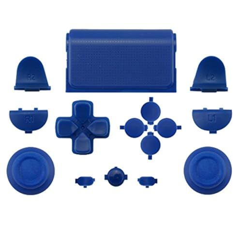 WPS Touch Pad Thumbsticks Richtungstasten Home Full-Ersatzteile-Set für PS4 Playstation 4 Dualshock 4 Controller Shell (für Gen 1 Controller) Blau Marineblau von WPS