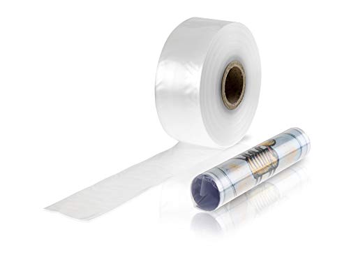 WPTrading - 1 x Rolle Schlauchfolie 100 mm x 250 lfm (100my) Transparent - LDPE-Folie als spezielle Beutel Verpackung lebensmittelecht - Individuelle Flachbeutel Folien Verpackung für Lebensmittel von WPTrading