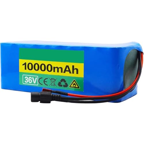36V 10AH Li-Ionen-Akku,10S2P E-Bike Batterien Wasserdichter PVC-Akku High Power Batterie BMS-Schutzplatine,Für 800W 750W 500W 200W Motor(T) von WPXXXW