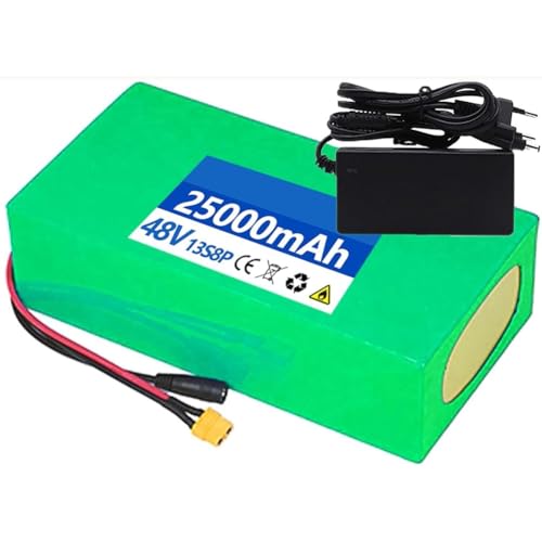 36V 48V E-Bike Akku,36V 48V 8Ah 10Ah 20Ah 25Ah Elektrofahrrad Batterie Pack Lithium-Ionen Herausnehmbare Batterie,Mit Ladegerät,Für 200W 350W 500W 800W 1000W Motor(XT60,48V 8AH) von WPXXXW