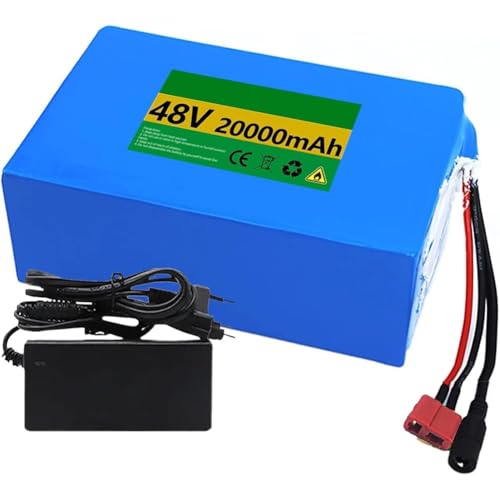 E-Bike Batterie 36V 48V 8Ah 10Ah 15Ah 18Ah 20Ah,Li-Ionen Batterie 36V 48V 8Ah 10Ah 15Ah 18Ah 20Ah Ebike Akku,Für 100W~ 500W Motor,Mit 42V Ladegerät Eingebauter BMS(T,48V 20AH) von WPXXXW