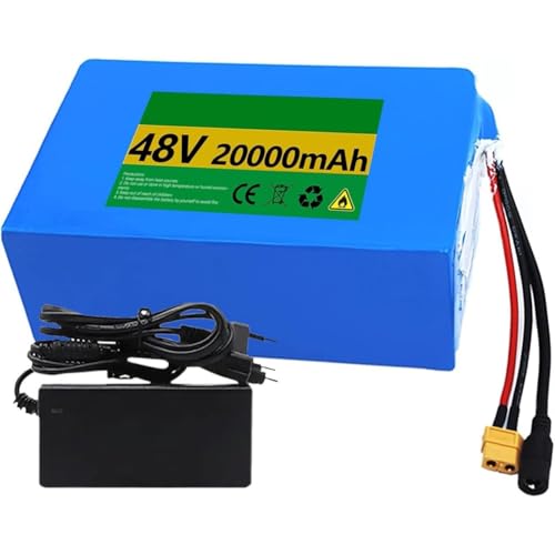 E-Bike Batterie 36V 48V 8Ah 10Ah 15Ah 18Ah 20Ah,Li-Ionen Batterie 36V 48V 8Ah 10Ah 15Ah 18Ah 20Ah Ebike Akku,Für 100W~ 500W Motor,Mit 42V Ladegerät Eingebauter BMS(XT60,48V 15AH) von WPXXXW