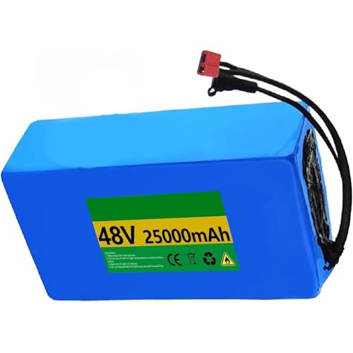 E-Bike Batterie 48V 8Ah 10Ah 12Ah 15Ah 18Ah 20Ah 25Ah Li-Ionen-Batterie 29.4V Eingebauter BMS Wasserdichter PVC-Akku,Für 250W 500W 800W 1000W Motor,Mit Ladegerät(T,48V 12AH) von WPXXXW