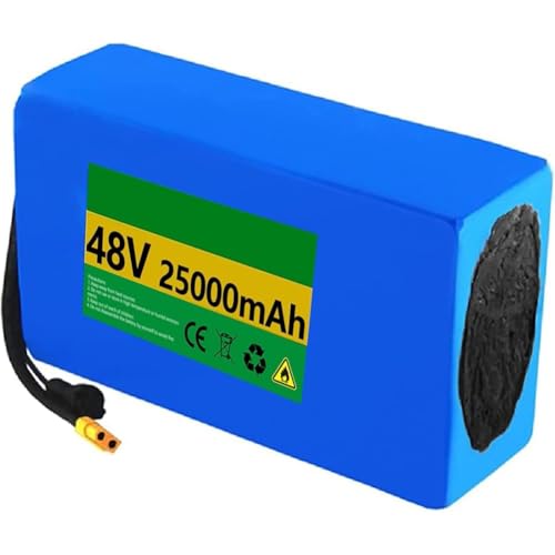 E-Bike Batterie 48V 8Ah 10Ah 12Ah 15Ah 18Ah 20Ah 25Ah Li-Ionen-Batterie 29.4V Eingebauter BMS Wasserdichter PVC-Akku,Für 250W 500W 800W 1000W Motor,Mit Ladegerät(XT60,48V 15AH) von WPXXXW