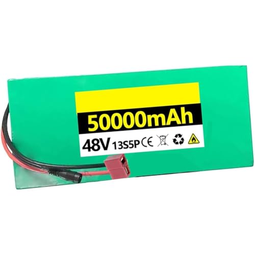 WPXXXW 48V 30AH 40Ah 50Ah Ebike Akku 48V Ebike Batterie Eingebautes BMS Lithium-Ionen-Akku 48V 50Ah,Mit Ladegerät Für Elektrofahrrad-Akkupack 1000W 750W 500W 200W Motor(T,30AH) von WPXXXW