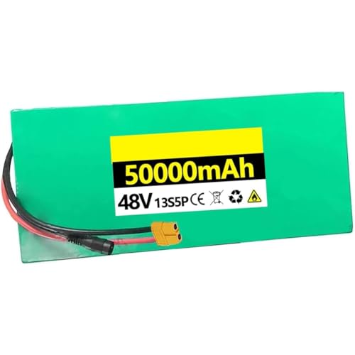 WPXXXW 48V 30AH 40Ah 50Ah Ebike Akku 48V Ebike Batterie Eingebautes BMS Lithium-Ionen-Akku 48V 50Ah,Mit Ladegerät Für Elektrofahrrad-Akkupack 1000W 750W 500W 200W Motor(XT60,30AH) von WPXXXW