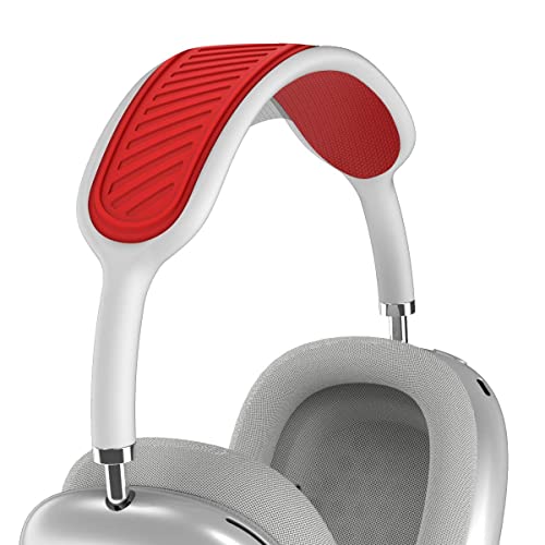 WQNIDE Stirnband-Abdeckung für AirPods Max, waschbar, weiches Silikon-Kopfhörer-Stirnband-Schutz/Komfortkissen/Top-Pad-Schutzhülle, kompatibel mit Apple AirPods Max (Rot) von WQNIDE