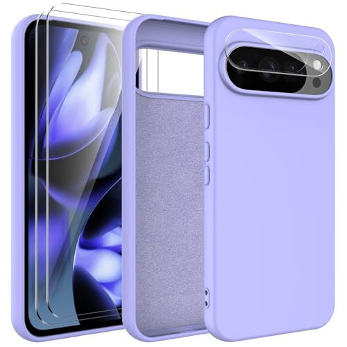 WQRTYJK 4-in-1 Kompatibel mit Google Pixel 10 Pro XL Hülle mit 2 Stück Schutzfolie und 1 Stück Kameraobjektivschutz, Soft Mikrofaserfutter Handyhülle Kratzfest stoßfeste Schutz Case - Nelkenviolett WQRTYJK 4-in-1 Kompatibel mit Google Pixel 10 Pro XL Hülle mit 2 Stück Schutzfolie und 1 Stück Kameraobjektivschutz, Soft Mikrofaserfutter Handyhülle Kratzfest stoßfeste Schutz Case - Nelkenviolett von WQRTYJK