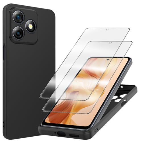 WQRTYJK für Ulefone Note 18 Ultra Hülle, 2 Stück Panzerglas Schutzfolie Silikon Handyhülle, Stoßfest Schutzhülle Case, Schwarz WQRTYJK für Ulefone Note 18 Ultra Hülle, 2 Stück Panzerglas Schutzfolie Silikon Handyhülle, Stoßfest Schutzhülle Case, Schwarz von WQRTYJK