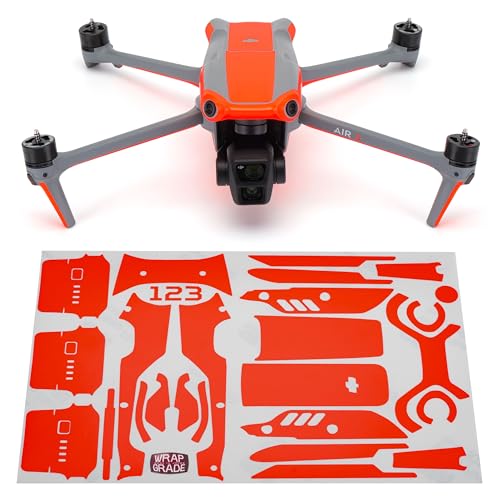 WRAPGRADE Skin Kompatibel mit DJI Air 3 | Accent Color (NEON ORANGE) von WRAPGRADE