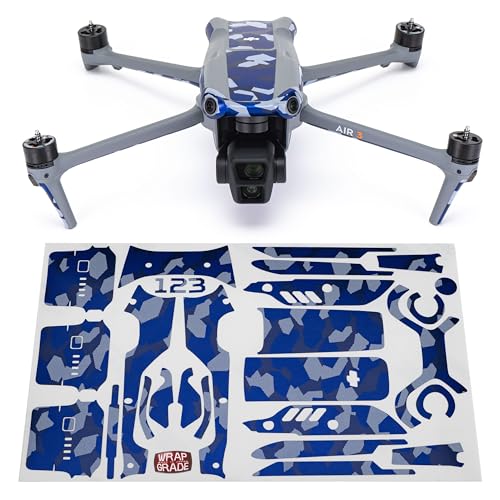 WRAPGRADE Skin Kompatibel mit DJI Air 3 | Accent Color (Stratosphere Blue DOT CAMO) von WRAPGRADE