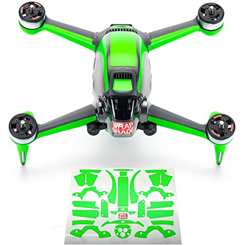 WRAPGRADE Skin Kompatibel mit DJI FPV | Accent Color (NEON Green) von WRAPGRADE