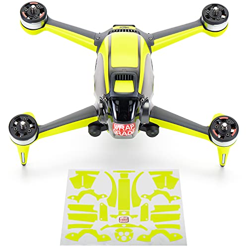 WRAPGRADE Skin Kompatibel mit DJI FPV | Accent Color (NEON Yellow) von WRAPGRADE