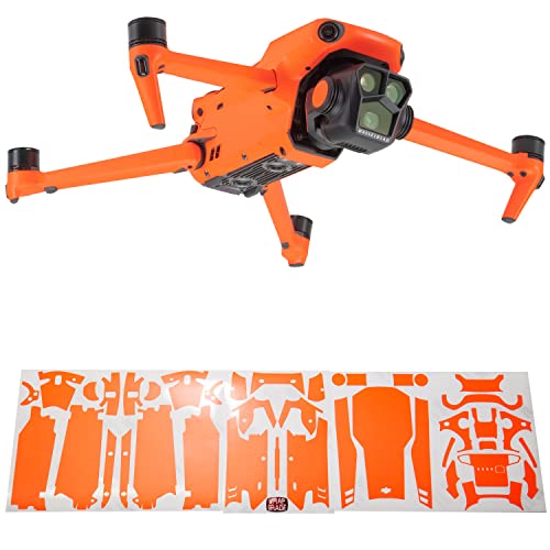 WRAPGRADE Skin Kompatibel mit DJI Mavic 3 Pro Full Wrap (NEON ORANGE) von WRAPGRADE