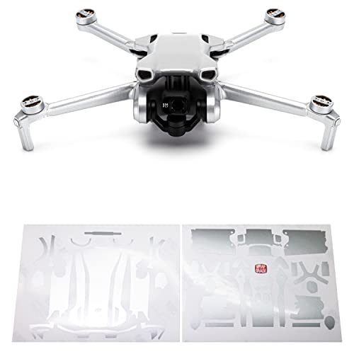 WRAPGRADE Skin Kompatibel mit DJI Mini 3 (Airforce Silver) von WRAPGRADE