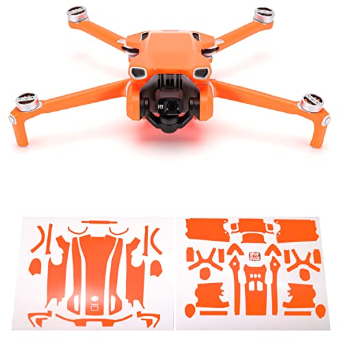 WRAPGRADE Skin Kompatibel mit DJI Mini 3 (NEON ORANGE) von WRAPGRADE