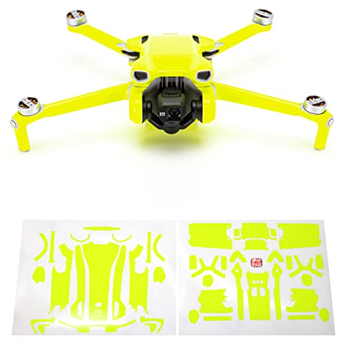 WRAPGRADE Skin Kompatibel mit DJI Mini 3 (NEON Yellow) von WRAPGRADE