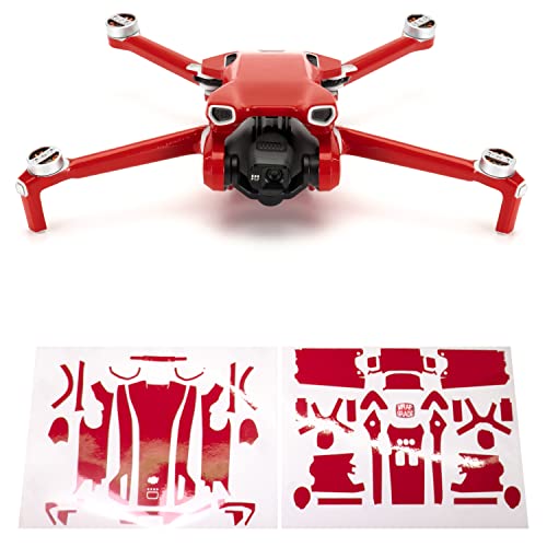 WRAPGRADE Skin Kompatibel mit DJI Mini 3 (SUPER RED) von WRAPGRADE