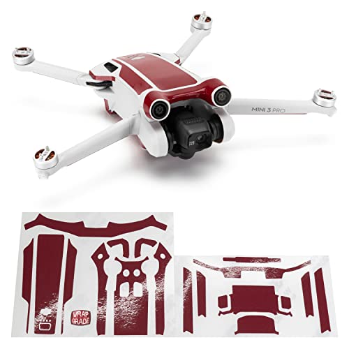 WRAPGRADE Skin Kompatibel mit DJI Mini 3 Pro | Accent Color (Japan RED) von WRAPGRADE