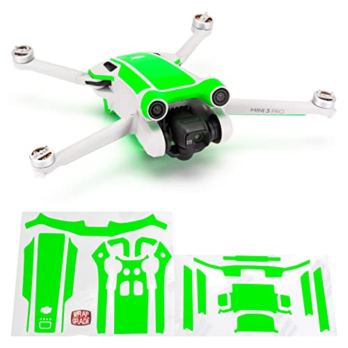 WRAPGRADE Skin Kompatibel mit DJI Mini 3 Pro | Accent Color (NEON Green) von WRAPGRADE